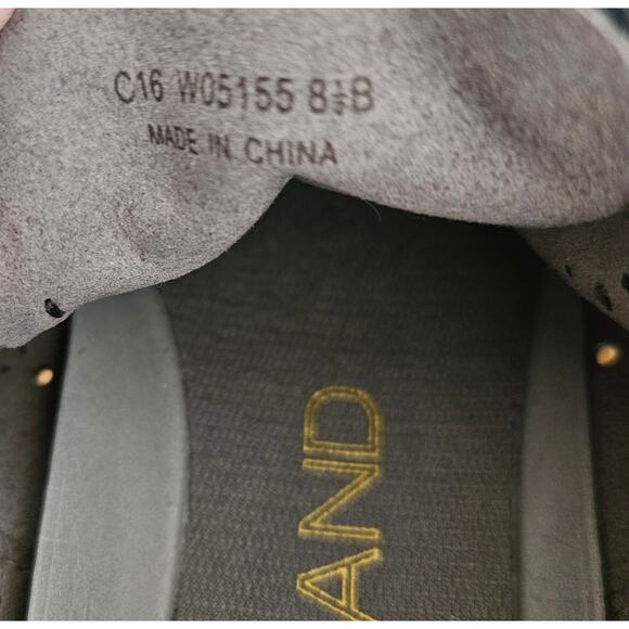 Cole Haan Suede ZeroGrand Wingtip Oxford Sneakers Black 8.5B - Picture 9 of 9